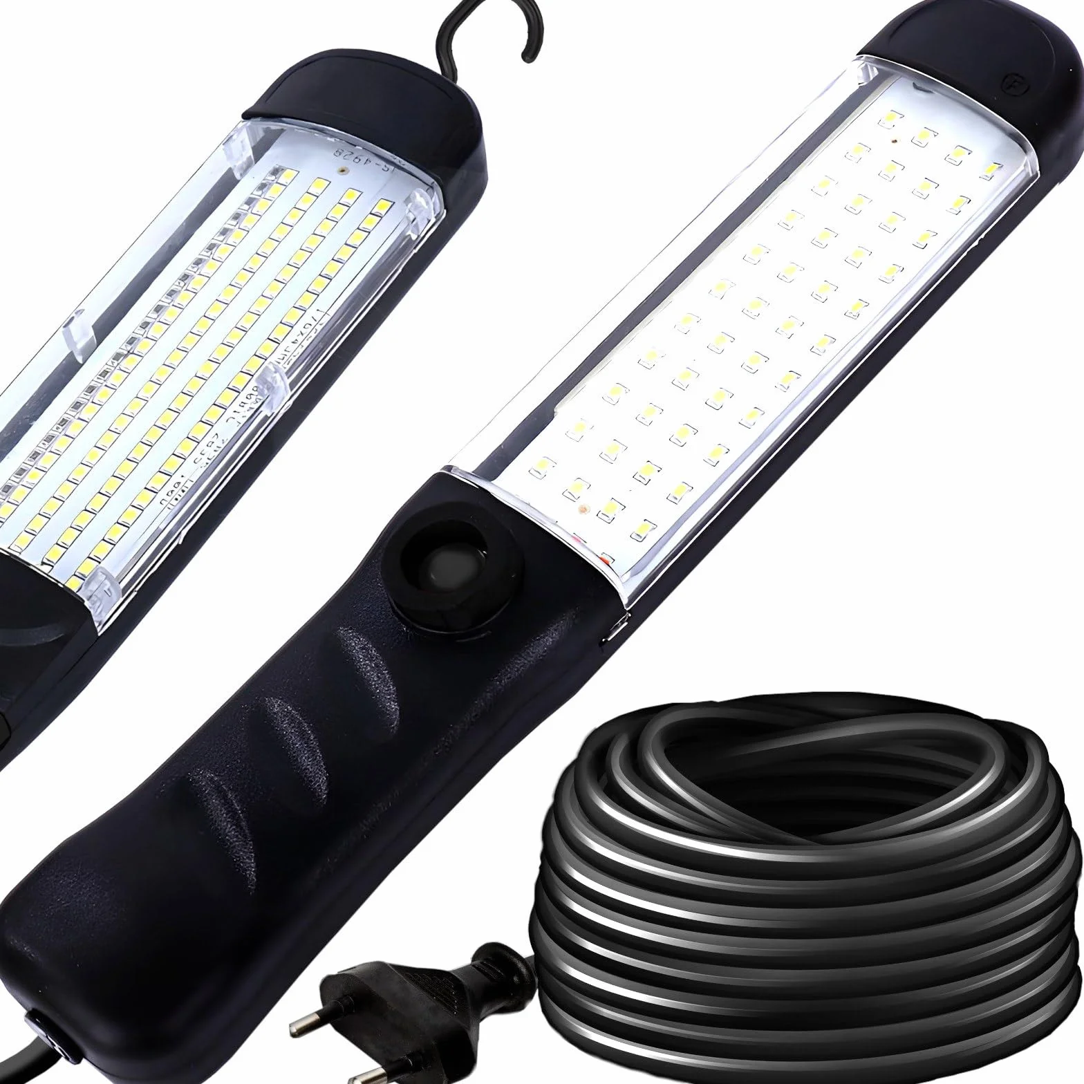 Retoo Arbeitsleuchte 1200 Lumen Handleuchte, Werkstattlampe, Handlampe, Inspektionsleuchte, Werkstattlampe, Baulampe, Leuchtmittel 8m Netzkabel, Lampenkabel, Schalter EU-Stecker