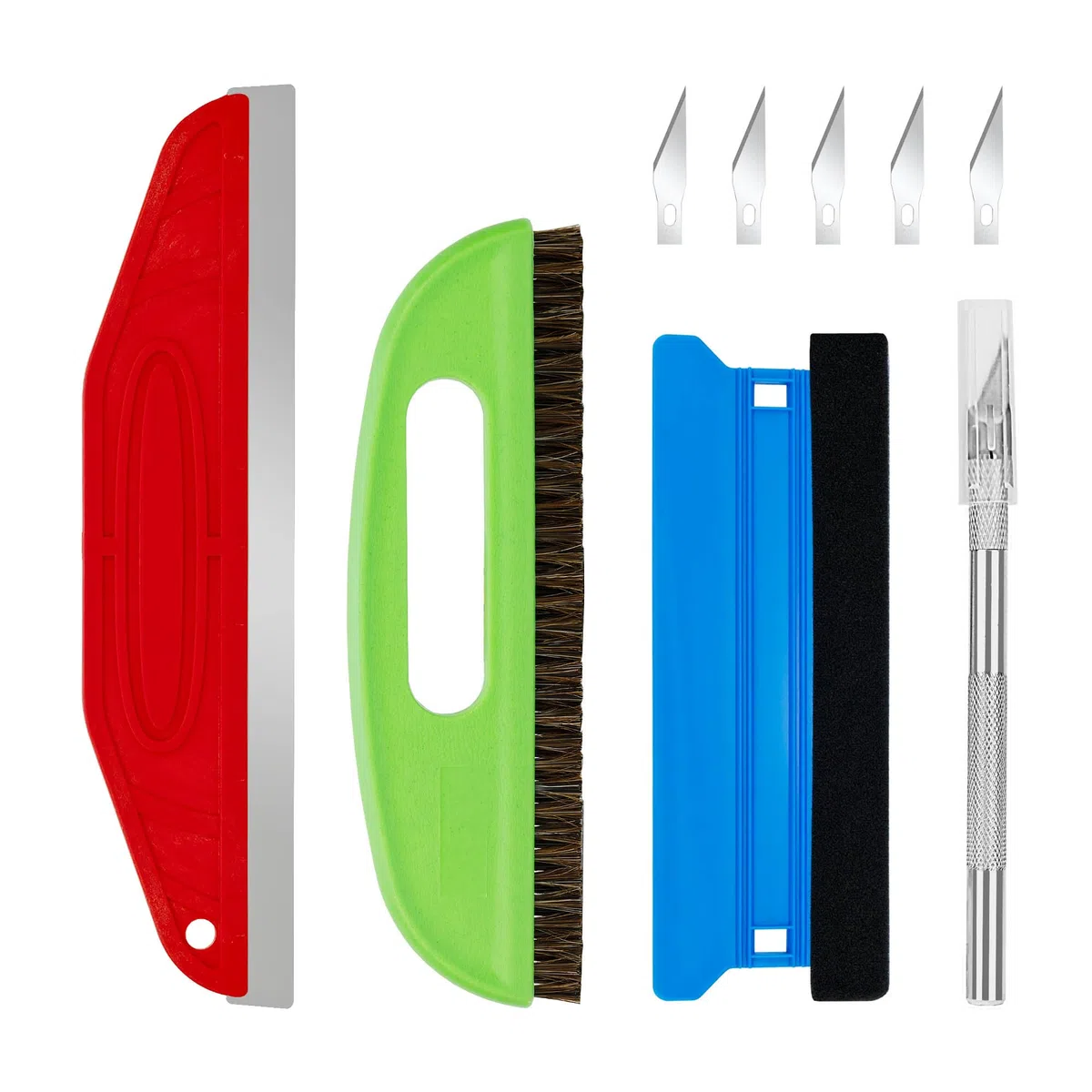 Umaki Tapetenkleisterwerkzeug, hocheffiziente Tapetenmontage, Tapetenglätter mit 30 cm gerader Führungskante, 27 cm Tapetenkleisterpinsel, 21 cm Rakel