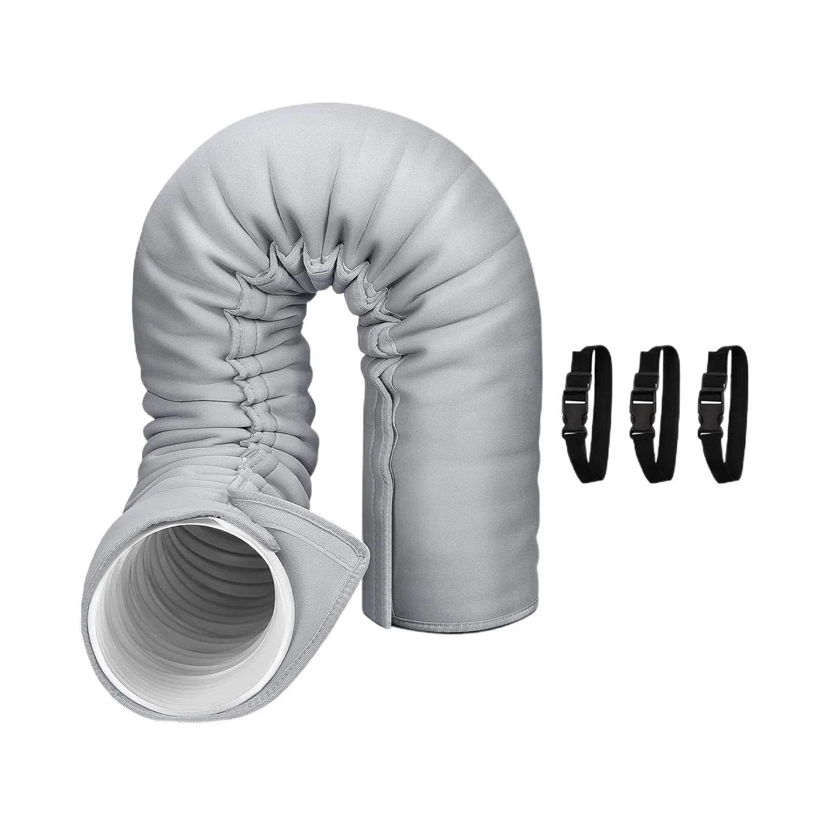 Klimaanlage Abluftschlauch Isolierung, Waschbare AC-Schlauch-Isolierhülle 150x53 Cm, Polyester-Komposit, UV-beständig, Klettverschluss, Passend Für 5–5,9 Zoll, Für Haus, Büro, Garage & Keller