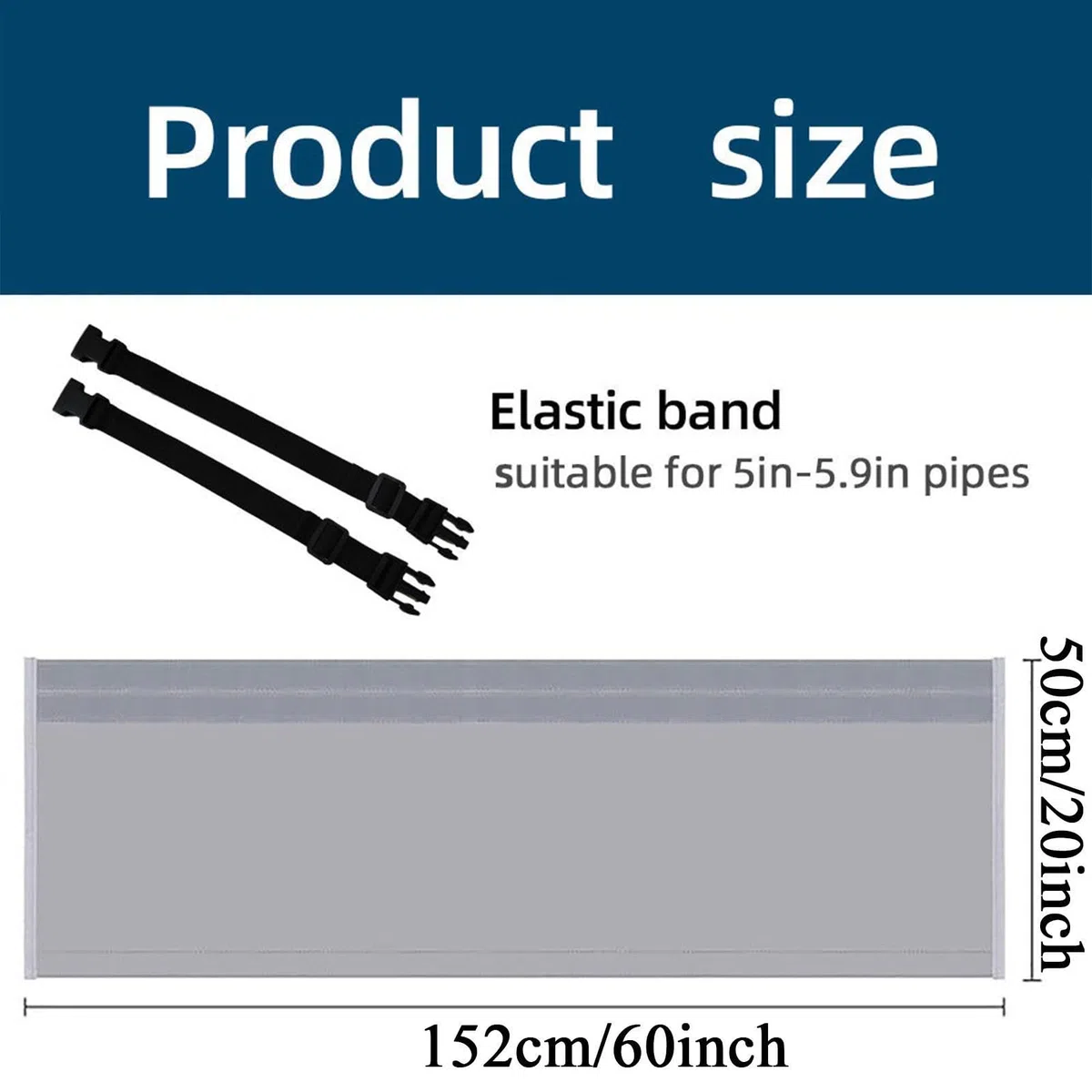 Klimaanlage Abluftschlauch Isolierung, Waschbare AC-Schlauch-Isolierhülle 150x53 Cm, Polyester-Komposit, UV-beständig, Klettverschluss, Passend Für 5–5,9 Zoll, Für Haus, Büro, Garage & Keller