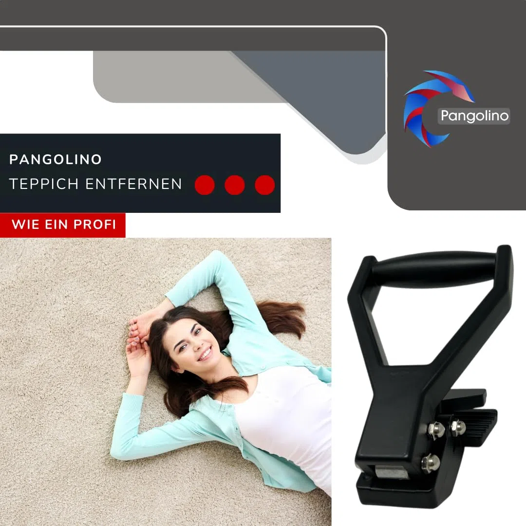 Pangolino Reißklaue Aluminium [90 mm] – Teppich entfernen leicht gemacht | Teppichkralle für PVC, Auslegeware & Bodenbeläge | Ergonomischer Griff | Renovierwerkzeug