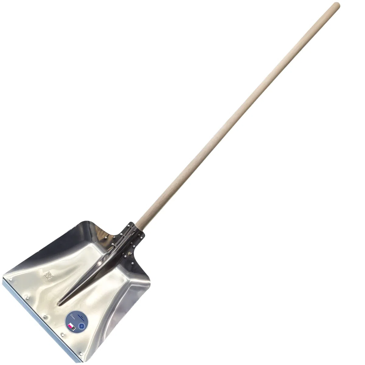ALU-PRO Randschaufel 38x38cm Gr.9 mit Hartholzstiel 130cm Schneeschaufel Alurandschaufel Aluminiumschaufel Futterschaufel Stallschaufel Aluschneeschaufel Schneeräumer Schneeschieber Aluschneeschieber