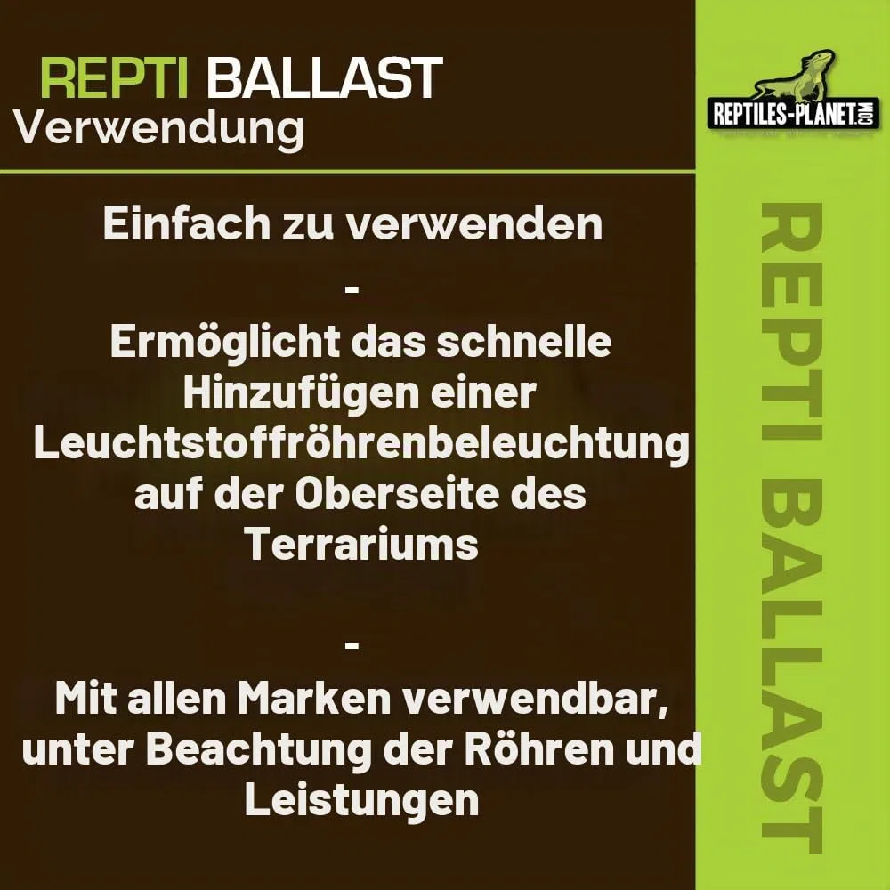 Reptiles Planet - Repti Vorschaltgerät für Leuchtstoffröhre T8 von 15 bis 40 W