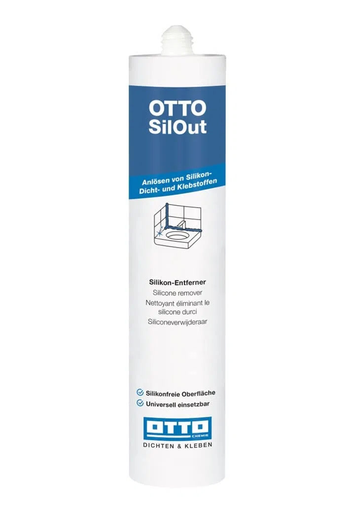 OTTO Silout Silikonentferner 300 ml – entfernt ausgehärtetes Silikon & Silikonreste von Fugen und Oberflächen – Dichtstoffentferner für Bad, Fliesen, Fensterrahmen – Profi-Qualität Made in Germany