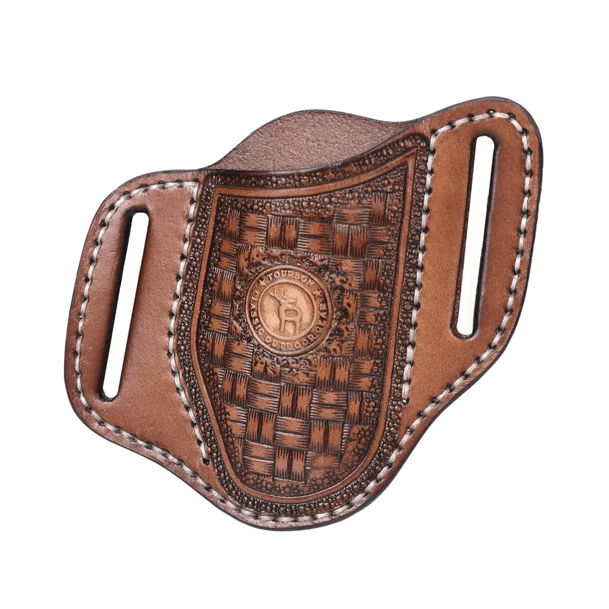 TOURBON Taschenmesserhalter, Etui, Klappmesser, EDC-Werkzeug, Taschenmesser, Gürteltasche, handgefertigtes Geschenk aus Leder in Braun
