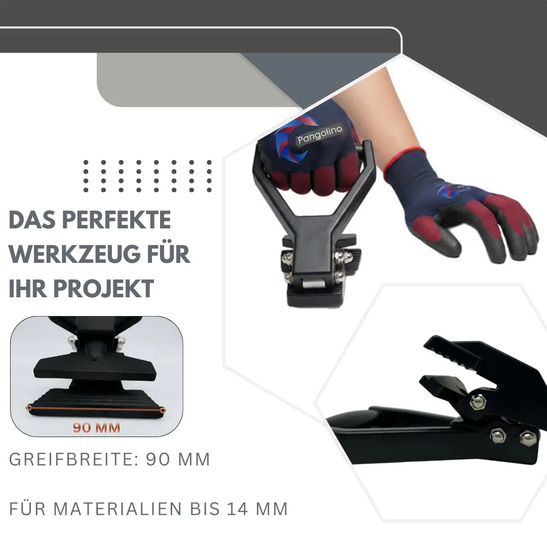 Pangolino Reißklaue Aluminium [90 mm] – Teppich entfernen leicht gemacht | Teppichkralle für PVC, Auslegeware & Bodenbeläge | Ergonomischer Griff | Renovierwerkzeug