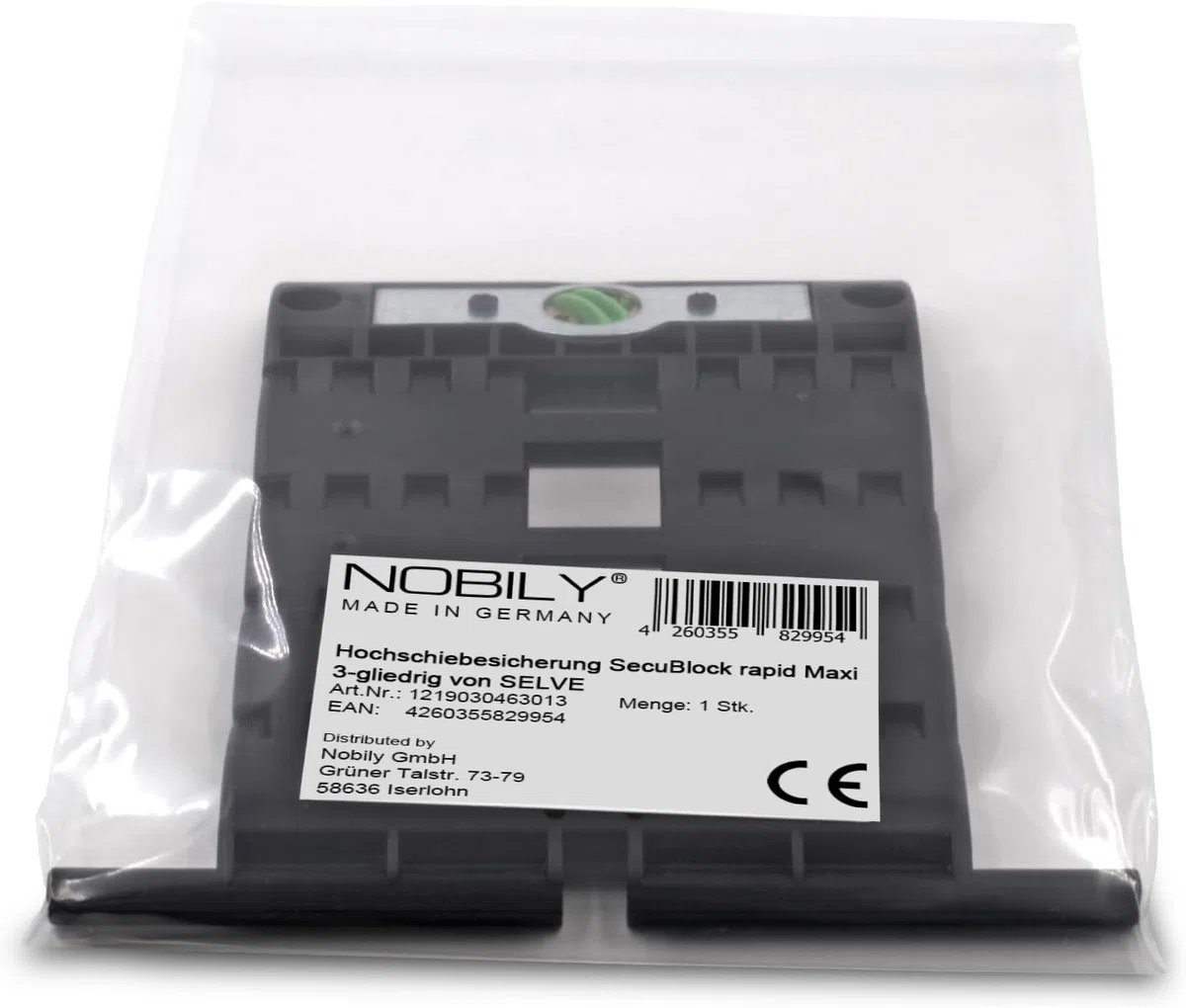 Hochschiebesicherung SecuBlock Rapid Maxi, 3-gliedrig von SELVE - 4 Stück
