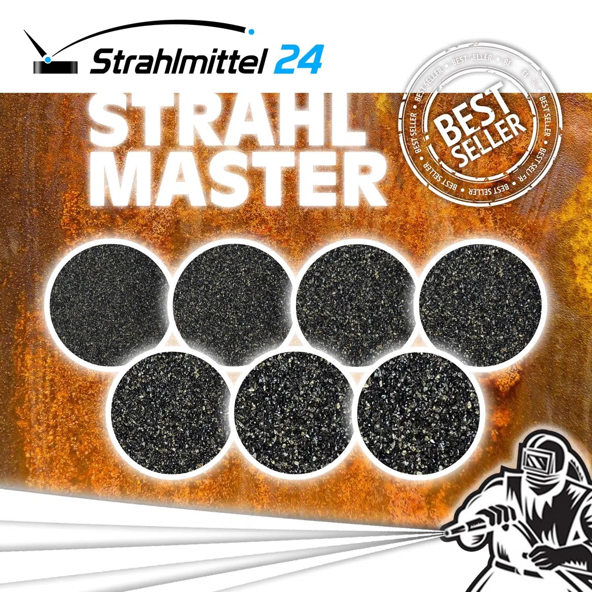 25 kg Strahlmittel Strahlmaster 0,2-0,8 mm
