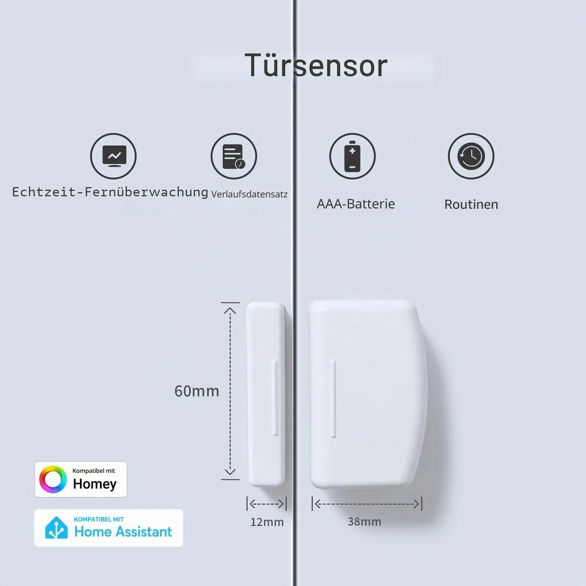 THIRDREALITY Zigbee Kontaktsensor, Tür- und Fenstermonitor, Hausautomation, funktioniert mit Home-Assistant, SmartThings, Hubitat oder Echo-Geräten mit integriertem Zigbee-Hub, Hub erforderlich