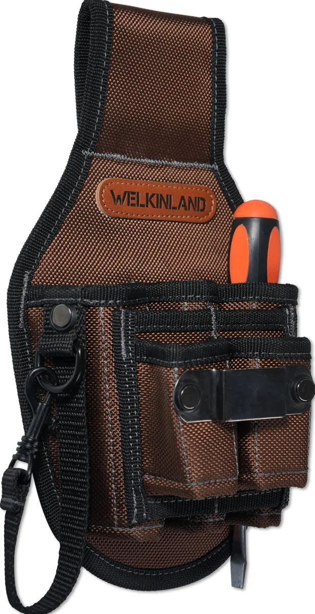 WELKINLAND Werkzeugtasche mit 7 Taschen, Gürtel-Werkzeugtasche, Seitengürtel-Werkzeugtasche, Elektriker-Werkzeugtasche, Elektriker-Gürtel-Werkzeugtasche, kleine Elektriker-Werkzeugtasche,