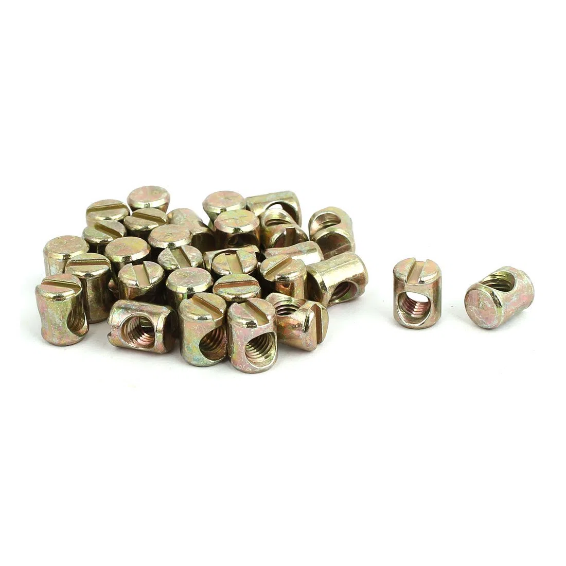 Sourcingmap M5 x 10 mm gelb verzinkt Kreuz Dübel Schlitz Barrel Muttern 30 Stück