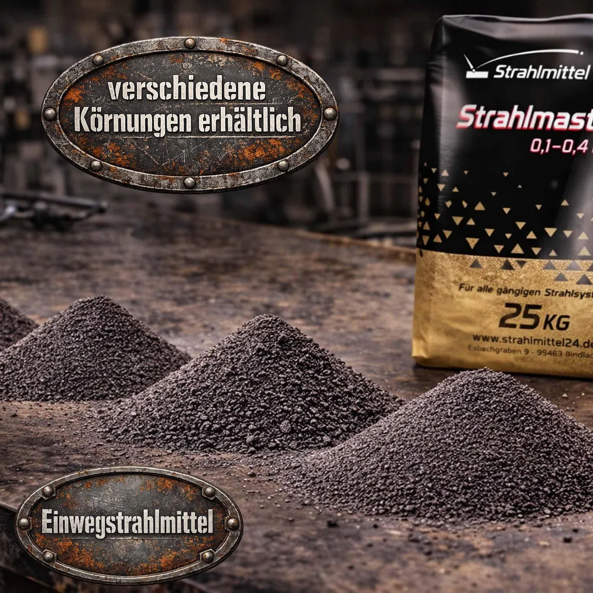 25 kg Strahlmittel Strahlmaster 0,2-0,8 mm