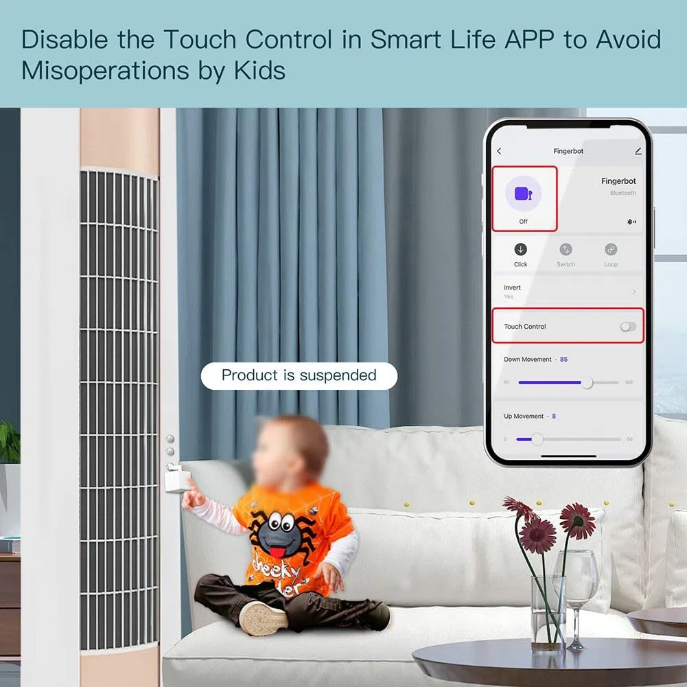 Zigbee-Fingerbot Plus für Smart-Button-Pusher, berührungslos, ohne Hub, kompatibel mit Smart Life App, einfache Montage, Weiß