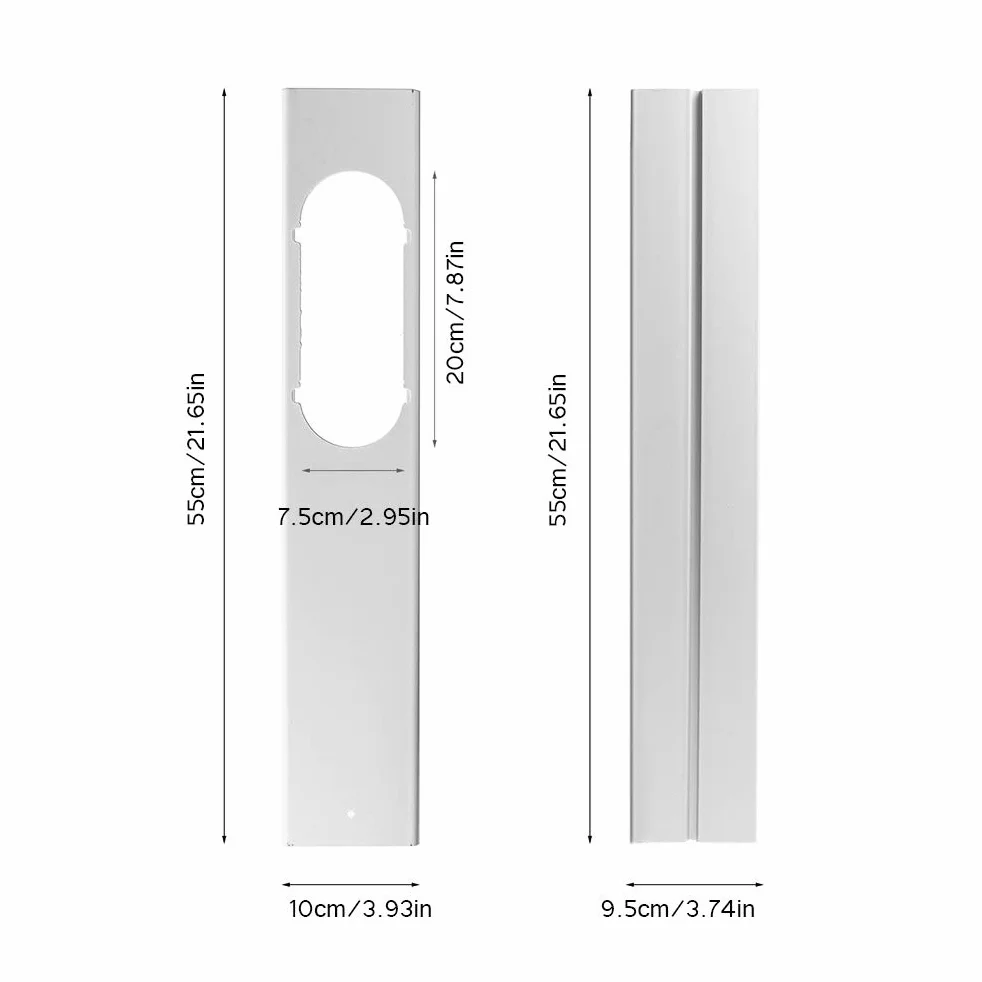 Universelle Verstellbare Dichtungsplatte Mobile Klimaanlagen-Fensterschienen-Schallwand, Fensterabdichtung Fensterabdichtung Ersatzteil Set (2 Fensterdichtungen)