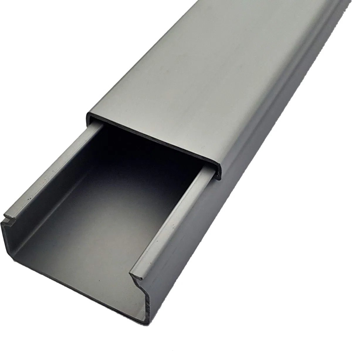 CabCom PVC Kabelkanal Kabelleiste Kabelschacht Brüstungskanal zur Montage an Wand oder Decke Diverse Größen und Farben 2 Meter 90 x 60 mm weiß