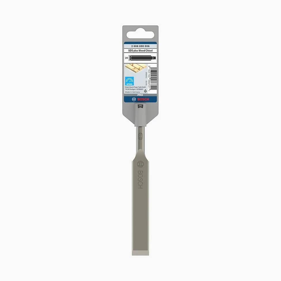 Bosch 1x PRO SDS plus Wood Chisel Meißel (für Weichholz, Ø mm, Professional Zubehör Bohrhammer, Abbruchhammer)