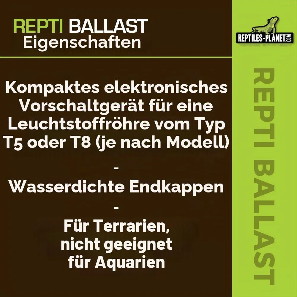 Reptiles Planet - Repti Vorschaltgerät für Leuchtstoffröhre T8 von 15 bis 40 W
