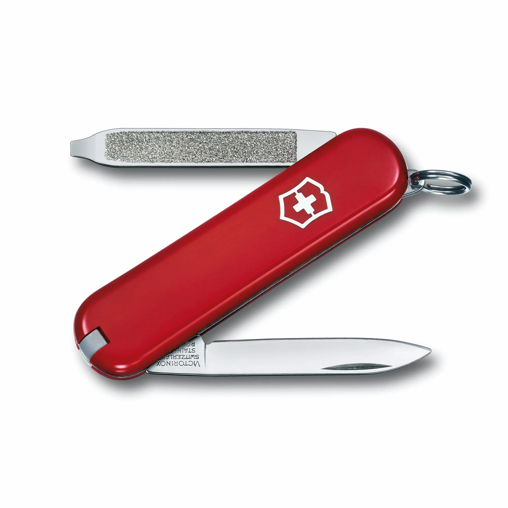 Victorinox Schweizer Taschenmesser Klein, Escort, Multitool, Swiss Army Knife, 6 Funktionen, Klinge, Schraubendreher 2.5 mm, Ring