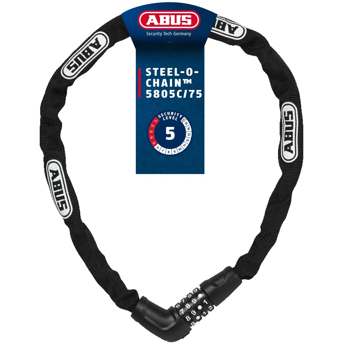 ABUS 5805C Steel-O-Chain Kettenschloss schwarz
