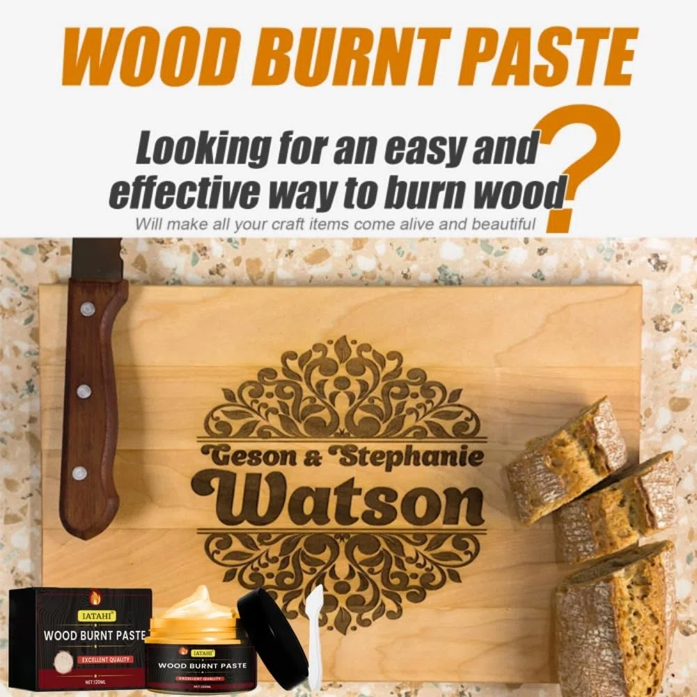 Holzbrennpaste Brennpaste Gel,2pcs Multifunktionales DIY Brandmalerei für Holz,Holzbrennpaste,Wood Burnt Paste,Wood Burning Gel,Einfach Aufzutragende Brennpaste,Holzhandwerk Brennpaste