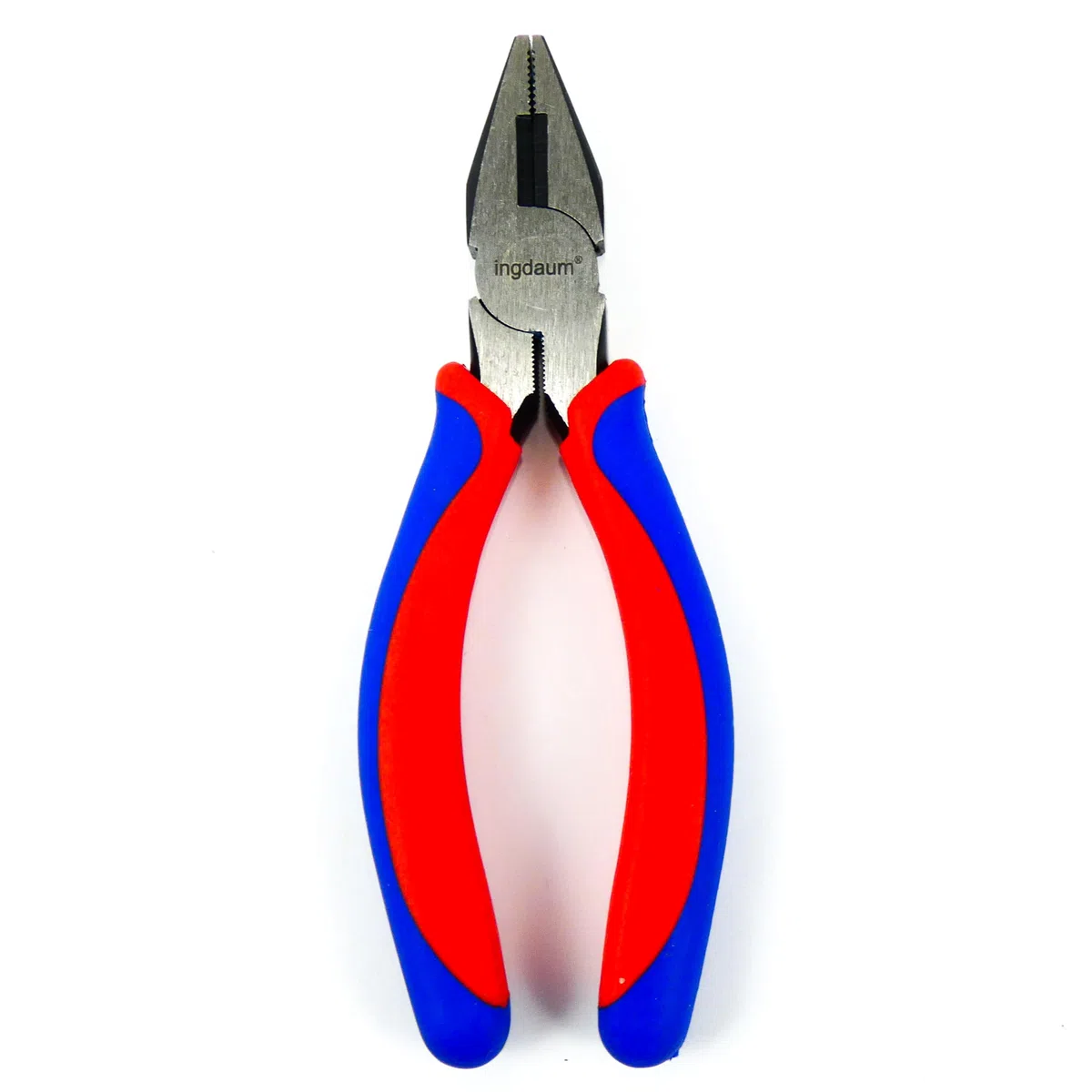 Kombizange, Universalzange, 160 mm | Linemann-Zange, mit Schneide, Zweikomponenten-Griffe Rot-Blau, für Reparaturen und Montagen, Biegen und Schneiden