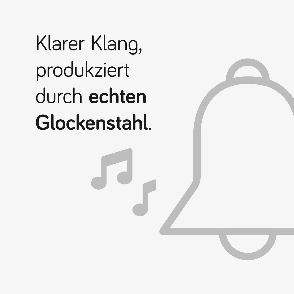 Grothe elektromechanischer Gong klassischer Zweiklang-Gong, echter Glockenstahl, Hochglanz Design, Batterie- oder Trafo-Betrieb, bis zu 80 dB, 465A (klarer und satter Ton)