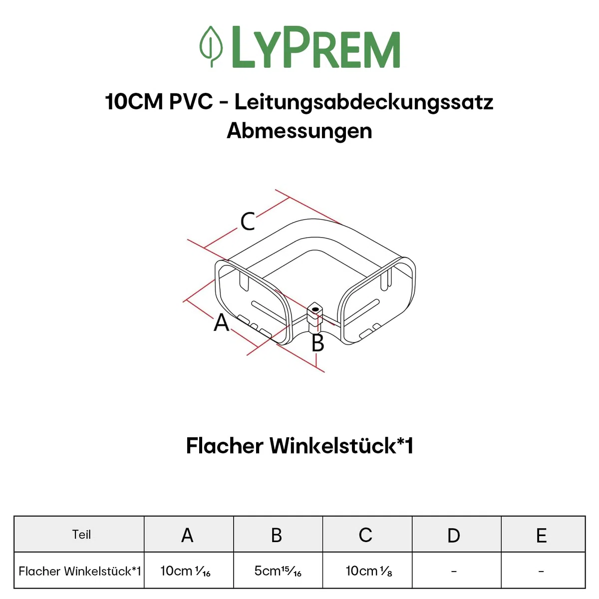 LyPrem Mini-Split-Line-Set-Abdeckung 100 mm B, Flachwinkel, Dekorative PVC-Rohrleitungsabdeckung, Überstreichbar für Mini-Split, Zentrale Klimaanlage und Wärmepumpen, Braun