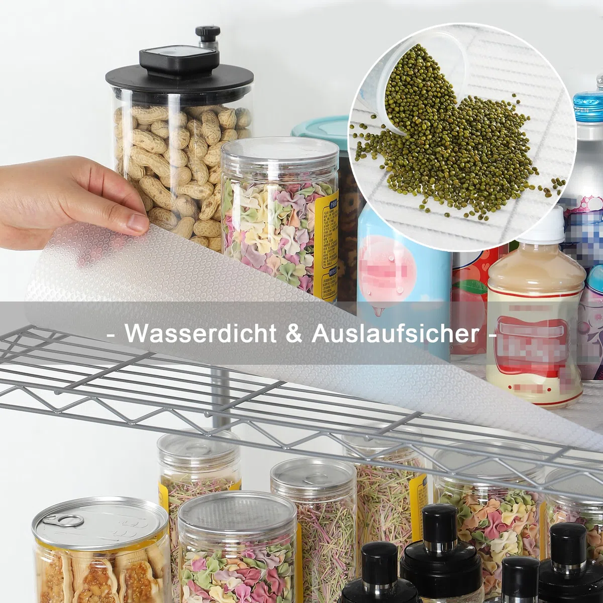 Regaleinlage für Vorratsschrank für Drahtregale: Durchsichtige wasserdichte Regaleinlage für Drahtregale - Dicke Einfach Schneidbare Kunststoff Einlage für Regale 29 x 400 cm Durchscheinend