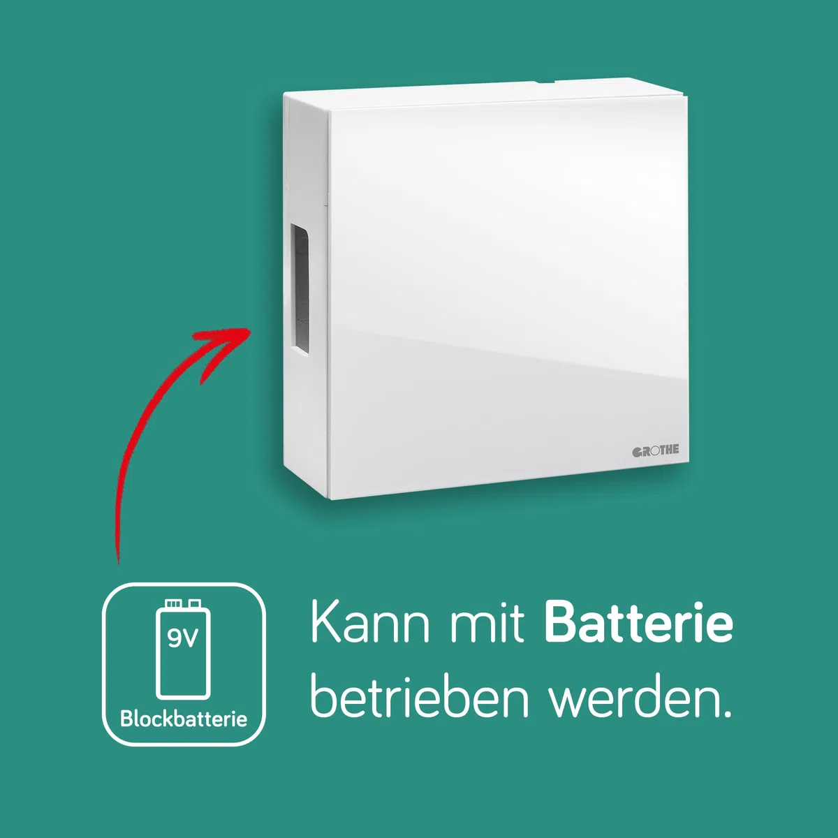 Grothe elektromechanischer Gong klassischer Zweiklang-Gong, echter Glockenstahl, Hochglanz Design, Batterie- oder Trafo-Betrieb, bis zu 80 dB, 465A (klarer und satter Ton)