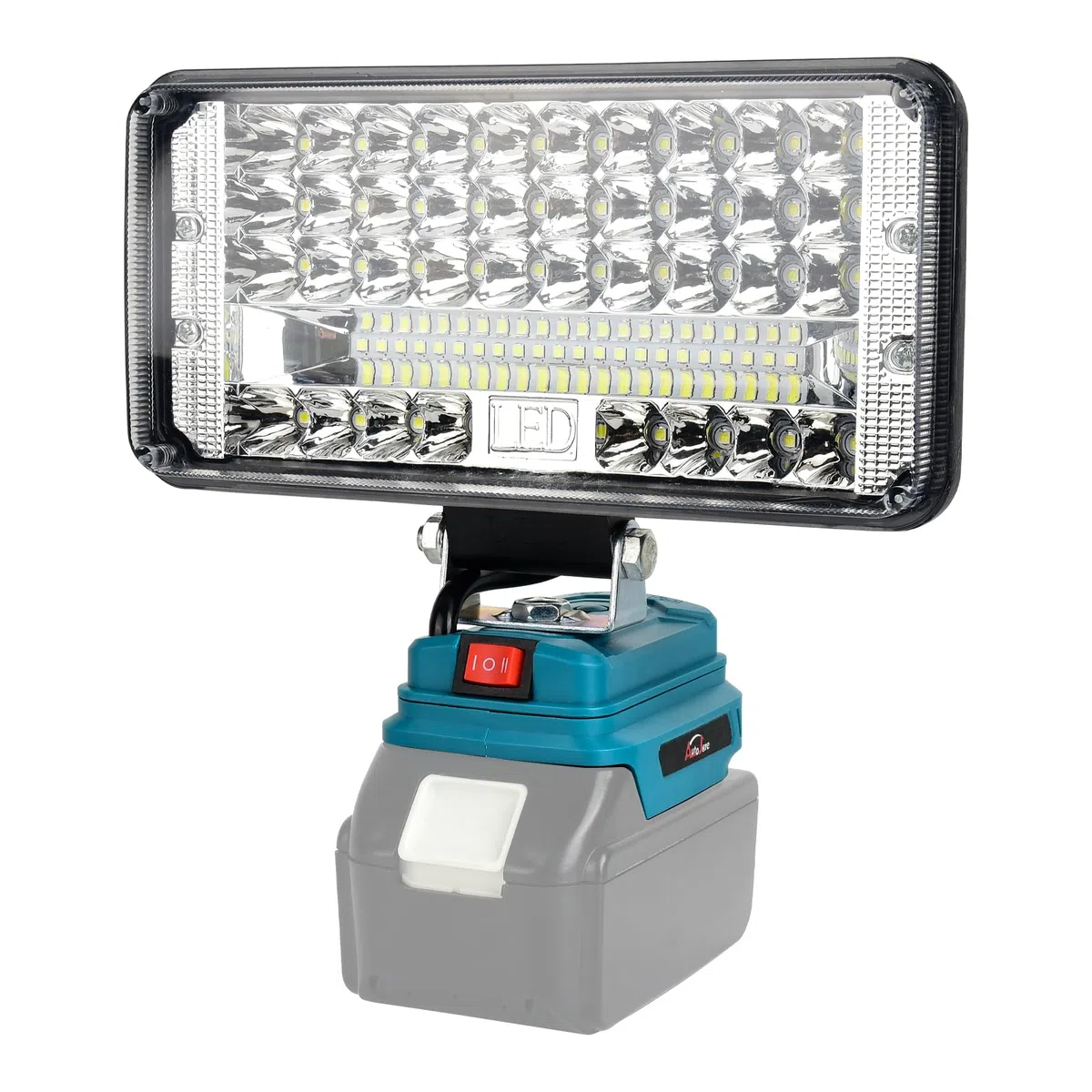 Akku Lampe für Makita 18V 90W Kabellose Led Arbeitsleuchte Akku 7500LM Tragbares Flutlichter 2 Helligkeitseinstellungen Baustellen Lampe mit 2 USB-Aufladung (7 zoll, kein Akku)